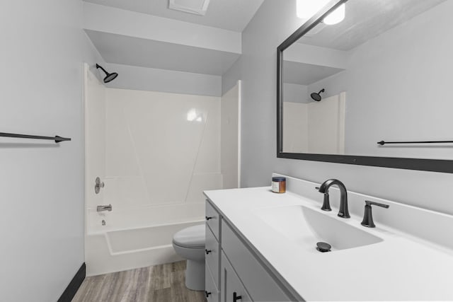 8972 Trista Ln, Saint Bonifacius, MN 55375 - bathroom featuring vanity, wood finished floors, and bathing tub / shower combination