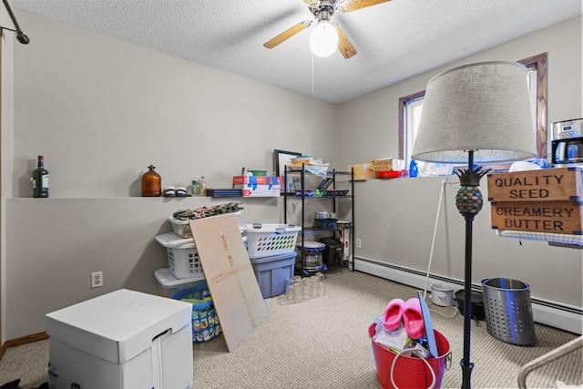 8972 Trista Ln, Saint Bonifacius, MN 55375 - storage area with a ceiling fan and baseboard heating