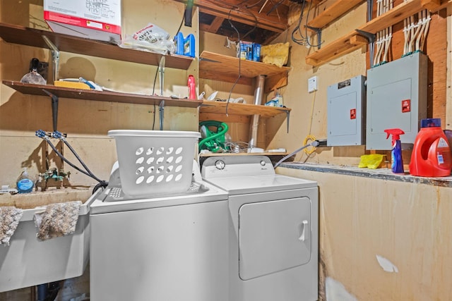8972 Trista Ln, Saint Bonifacius, MN 55375 - washroom featuring washer and dryer and electric panel