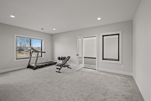 16830 59th Ave N, Plymouth, MN 55446 - workout area featuring carpet floors and recessed lighting