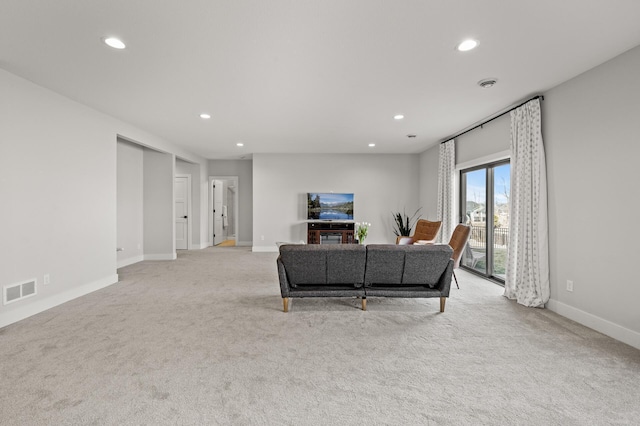 16830 59th Ave N, Plymouth, MN 55446 - living room featuring recessed lighting and light colored carpet