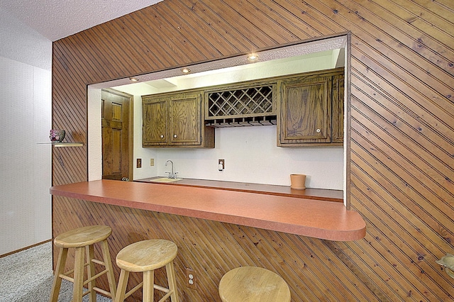 2539 83rd Ct N, Brooklyn Park, MN 55444 - indoor bar featuring wood walls and carpet