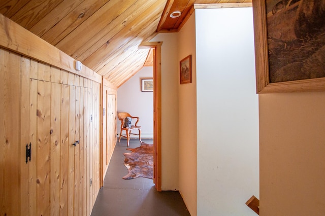 31759 County 30, Laporte, MN 56461 - hall featuring vaulted ceiling and concrete flooring