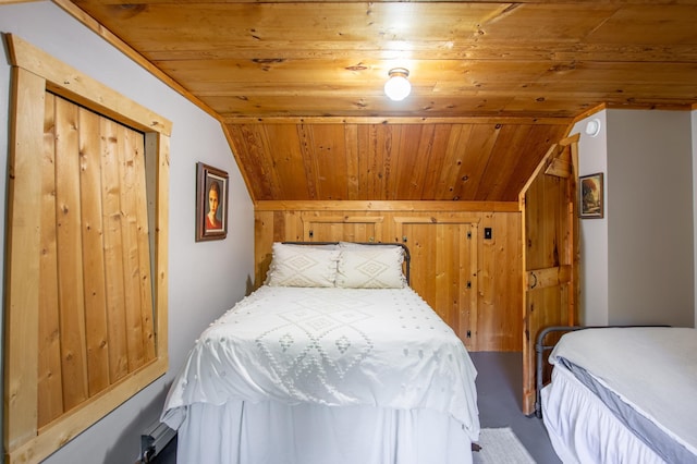 31759 County 30, Laporte, MN 56461 - bedroom with wooden ceiling and vaulted ceiling