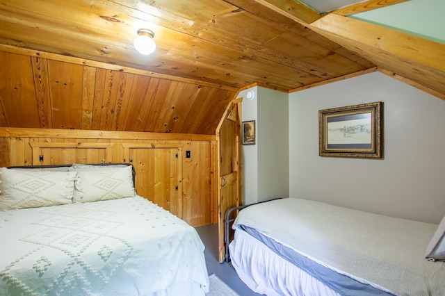 31759 County 30, Laporte, MN 56461 - bedroom with wood ceiling and lofted ceiling