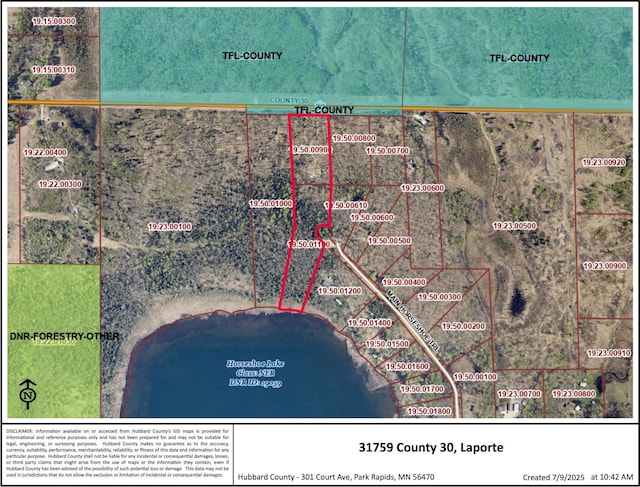 31759 County 30, Laporte, MN 56461 - map of property location with property boundaries highlighted