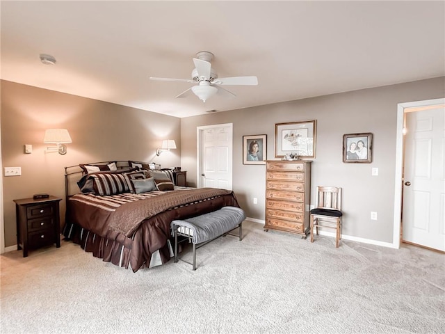 7310 Moose Lake Rd NE, Blackduck, MN 56630 - bedroom featuring light carpet and a ceiling fan