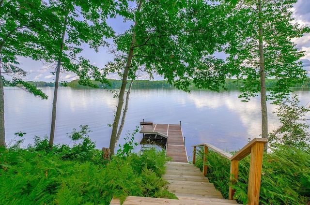 16267 Conners Ln, Sand Lake Twp, WI 54876 - dock featuring a water view