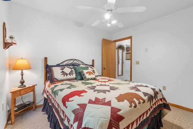 20592 Lehmicke Ln, Trade Lake, WI 54853 - bedroom with carpet and ceiling fan