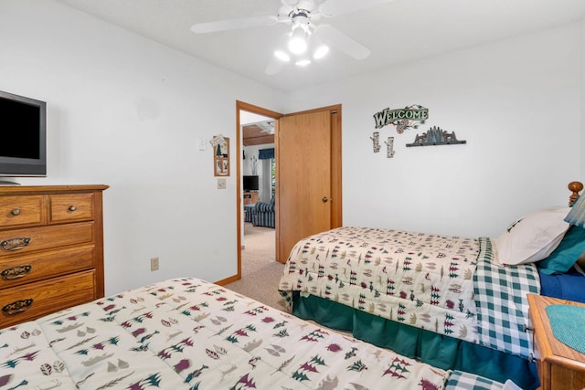 20592 Lehmicke Ln, Trade Lake, WI 54853 - carpeted bedroom with ceiling fan