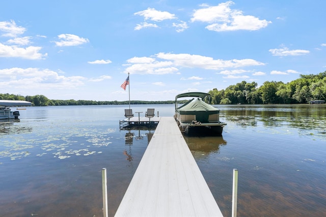 20592 Lehmicke Ln, Trade Lake, WI 54853 - dock area featuring a water view
