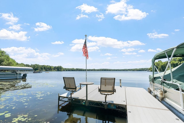 20592 Lehmicke Ln, Trade Lake, WI 54853 - dock featuring a water view
