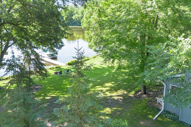 20592 Lehmicke Ln, Trade Lake, WI 54853 - view of grassy yard with a water view