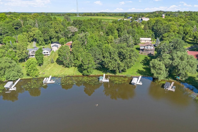 20592 Lehmicke Ln, Trade Lake, WI 54853 - aerial overview of property's location with a nearby body of water