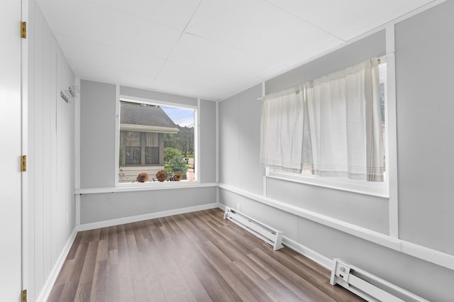 218 11th Ave NE, Rochester, MN 55906 - spare room featuring a baseboard radiator and wood finished floors