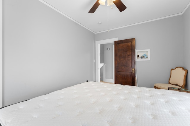 218 11th Ave NE, Rochester, MN 55906 - bedroom with crown molding and a ceiling fan