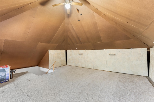 218 11th Ave NE, Rochester, MN 55906 - bonus room with vaulted ceiling, ceiling fan, and carpet flooring