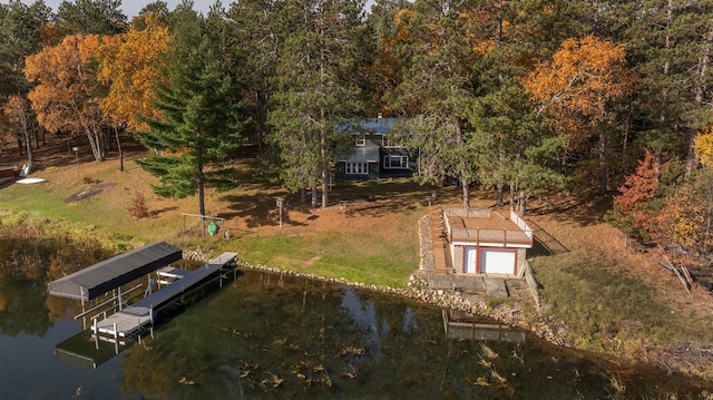 36722 Birch Dr, Jenkins Twp, MN 56474 - view from above of property with a nearby body of water