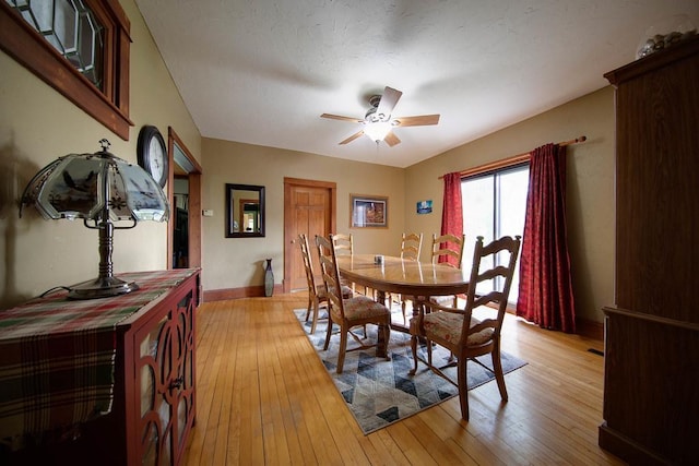 37437 State Highway 7, Big Stone Twp, MN 56278 - dining room with light wood-style flooring and a ceiling fan