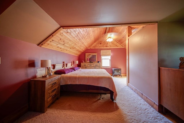 37437 State Highway 7, Big Stone Twp, MN 56278 - bedroom featuring vaulted ceiling, wood ceiling, and light carpet