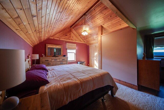 37437 State Highway 7, Big Stone Twp, MN 56278 - bedroom featuring carpet floors and wooden ceiling