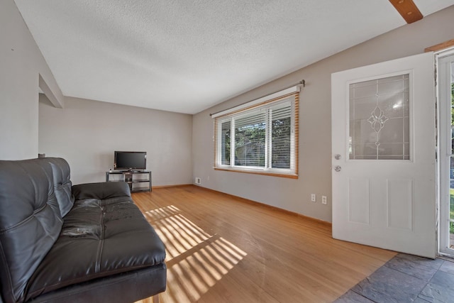 3237 Jerry Ct, White Bear Lake, MN 55110 - living area featuring wood finished floors and a textured ceiling