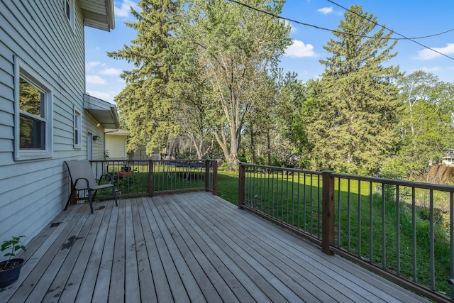 3237 Jerry Ct, White Bear Lake, MN 55110 - wooden deck with a yard