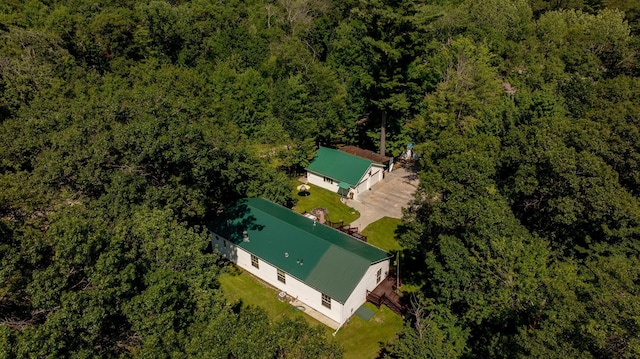 23829 Bulrush Dr, Lake Edward Twp, MN 56465 - aerial view of property and surrounding area with a heavily wooded area
