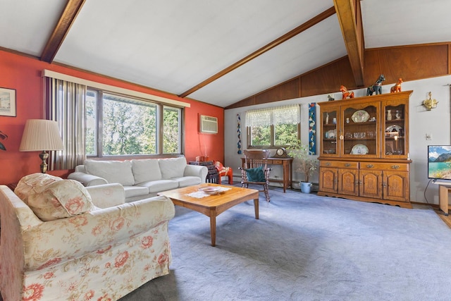 674 Greer Ave NW, Maple Lake, MN 55358 - living room with a wall mounted air conditioner and carpet flooring
