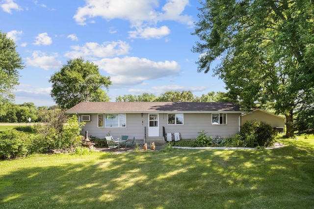 674 Greer Ave NW, Maple Lake, MN 55358 - view of front of property with a front lawn and a wall mounted AC