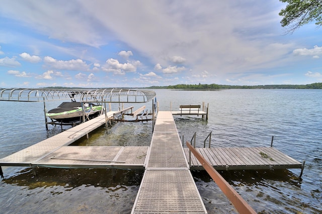 2471 Birch Forest Rd SW, Nisswa, MN 56468 - dock area featuring a water view and boat lift