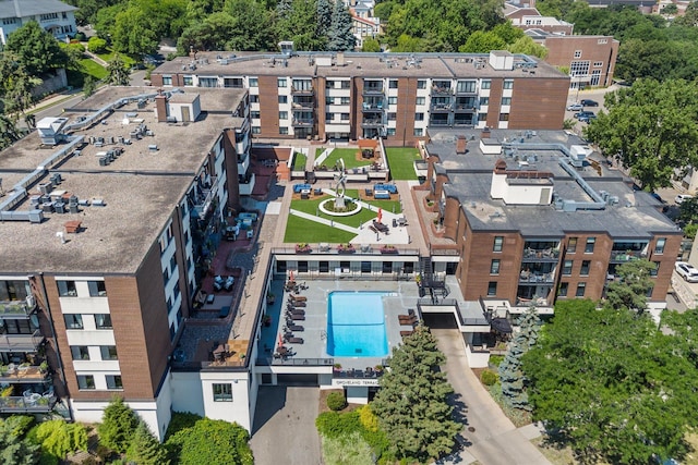 48 Groveland Ter Unit B301, Minneapolis, MN 55403 - bird's eye view of a pool area and apartment complex