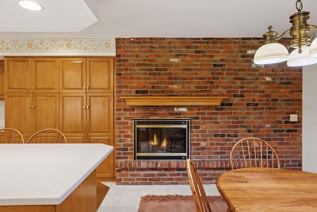 33 Eagle Ridge Rd, North Oaks, MN 55127 - tiled living area featuring a fireplace