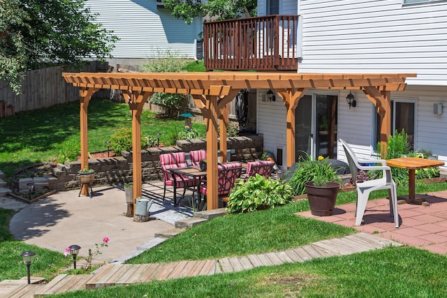 W1162 Aspen Dr, Spring Valley, WI 54767 - view of patio / terrace with a pergola
