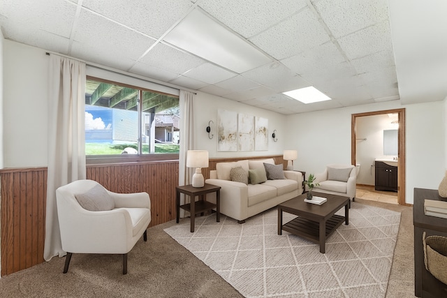 900 Countryside Rd, Waconia, MN 55387 - living area with light colored carpet and a paneled ceiling