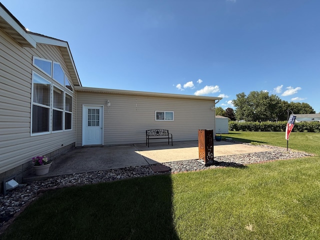 151 Skyline Dr, Granite Falls, MN 56241 - back of property with a patio and a yard