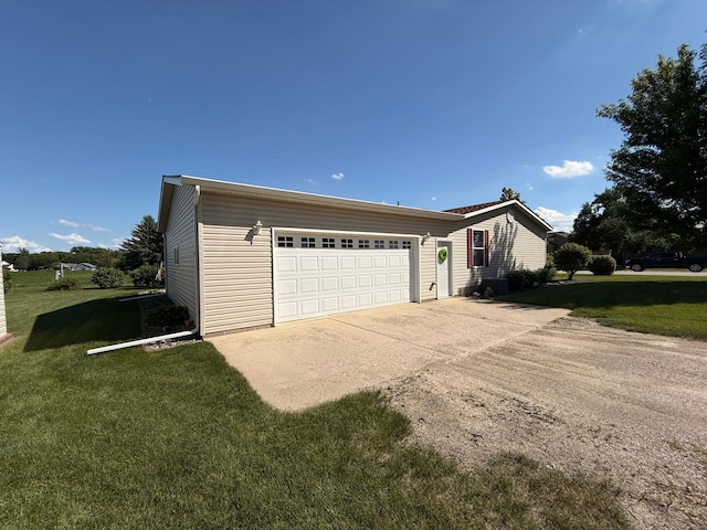 151 Skyline Dr, Granite Falls, MN 56241 - view of property exterior with a yard, driveway, and an attached garage