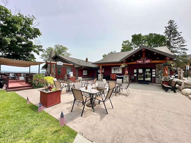6940 Beach View Ln NW Unit 220-1, Walker, MN 56484 - view of patio / terrace with french doors