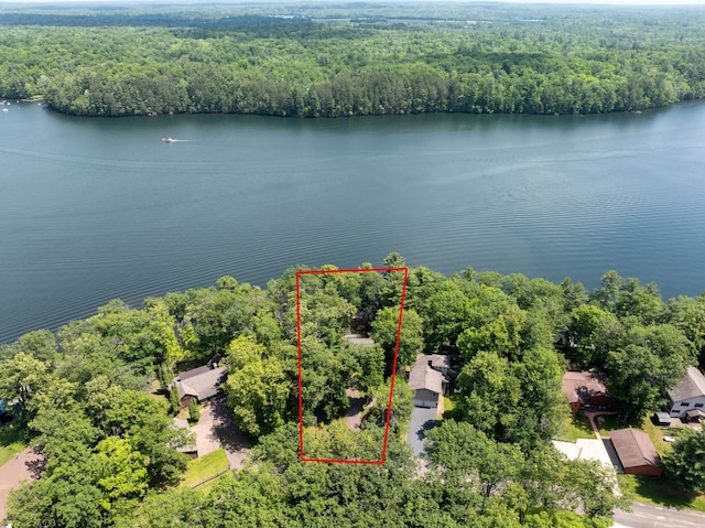 N2590 Warren Rd, Madge Twp, WI 54870 - aerial view of property's location featuring property parcel outlined