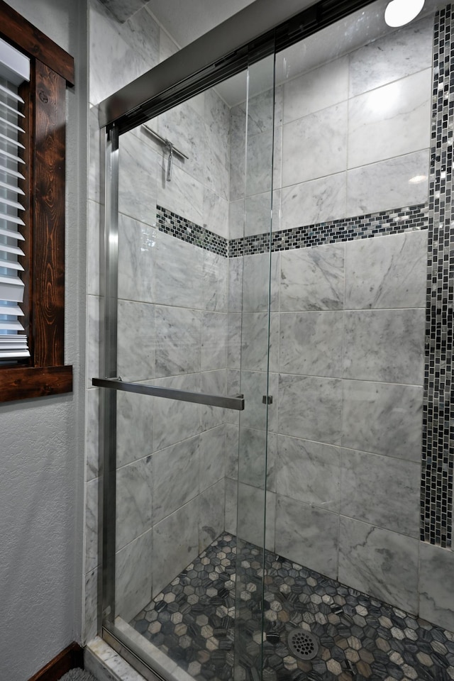 N2590 Warren Rd, Madge Twp, WI 54870 - full bathroom with a stall shower