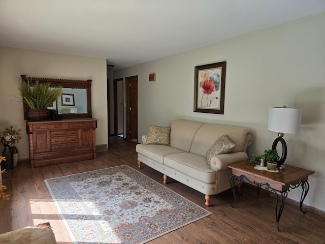 21200 5th St NW, Colfax Twp, MN 56273 - living room with wood finished floors and baseboards