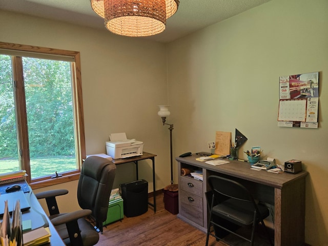 21200 5th St NW, Colfax Twp, MN 56273 - office with wood finished floors