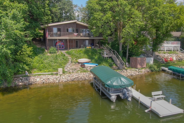 13235 80th St NW, Annandale, MN 55302 - dock area featuring stairs and a water view