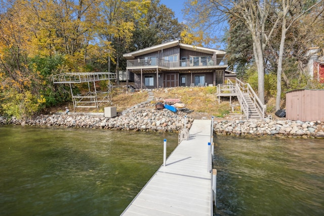 13235 80th St NW, Annandale, MN 55302 - dock with stairway and a deck with water view