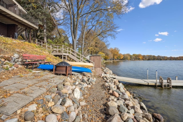 13235 80th St NW, Annandale, MN 55302 - dock area featuring a water view and stairway