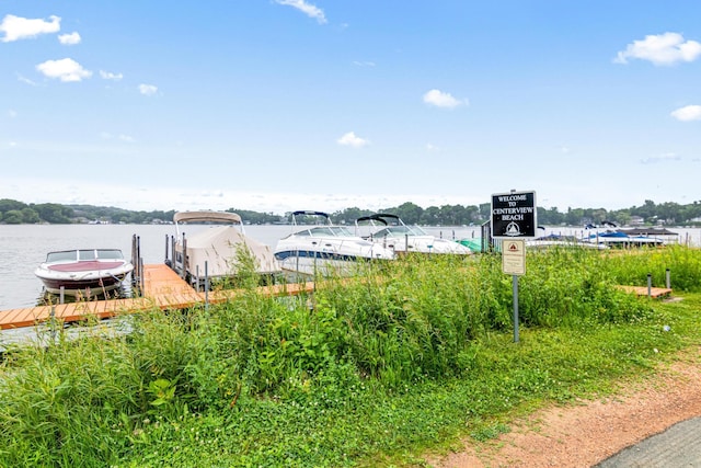 2168 Centerview Ln, Mound, MN 55364 - dock area featuring a water view