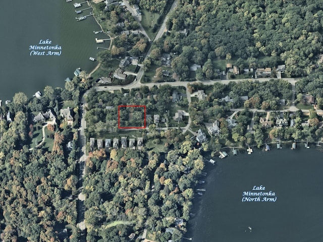 1545 Minnie Ave, Orono, MN 55364 - aerial view of property's location with property parcel outlined