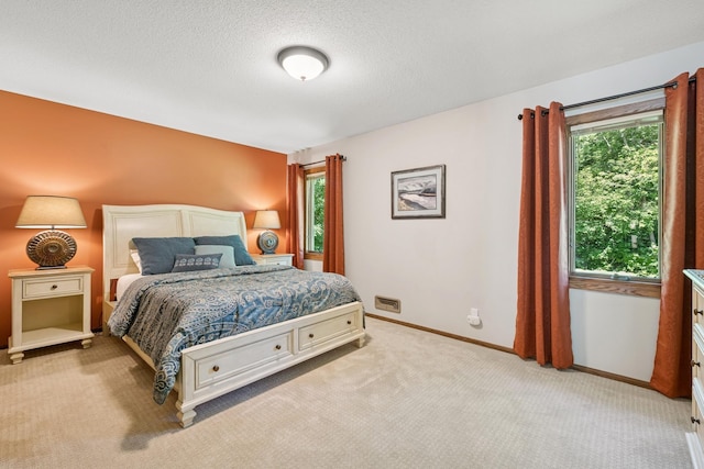 10316 Zinran Ave S, Bloomington, MN 55438 - bedroom featuring multiple windows, light carpet, and a textured ceiling