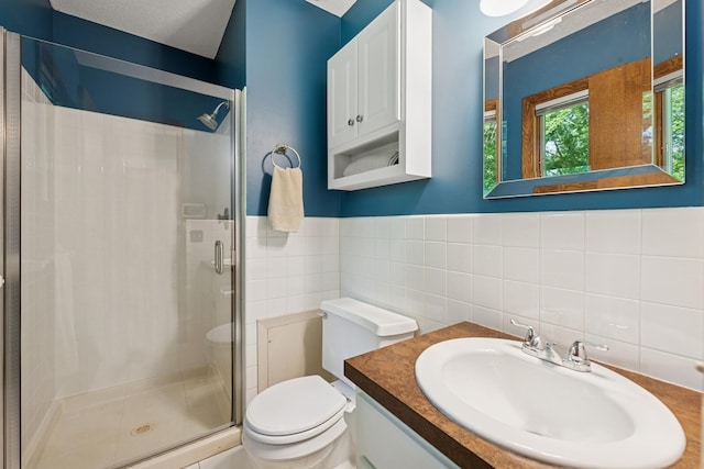 10316 Zinran Ave S, Bloomington, MN 55438 - full bath featuring tile walls, a shower stall, and vanity