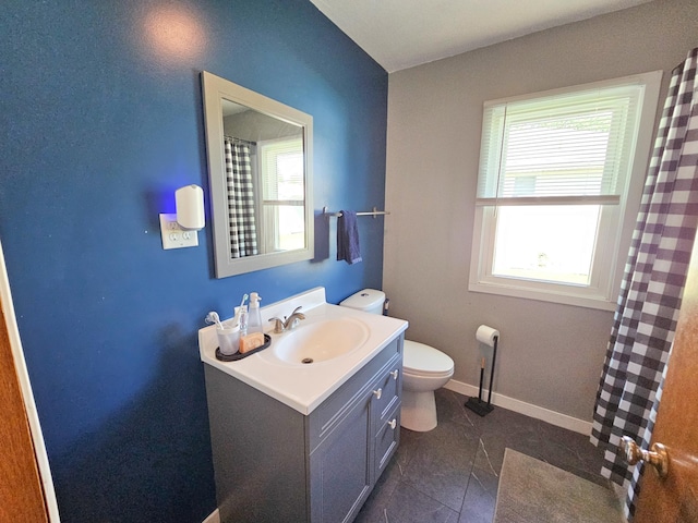460 3rd St, Bird Island, MN 55310 - full bathroom featuring vanity, tile patterned floors, and a shower with curtain